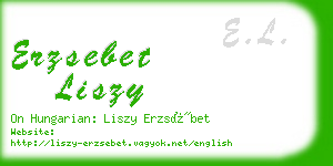 erzsebet liszy business card